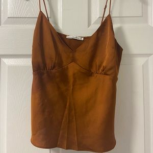 Abercrombie bronze satin cami